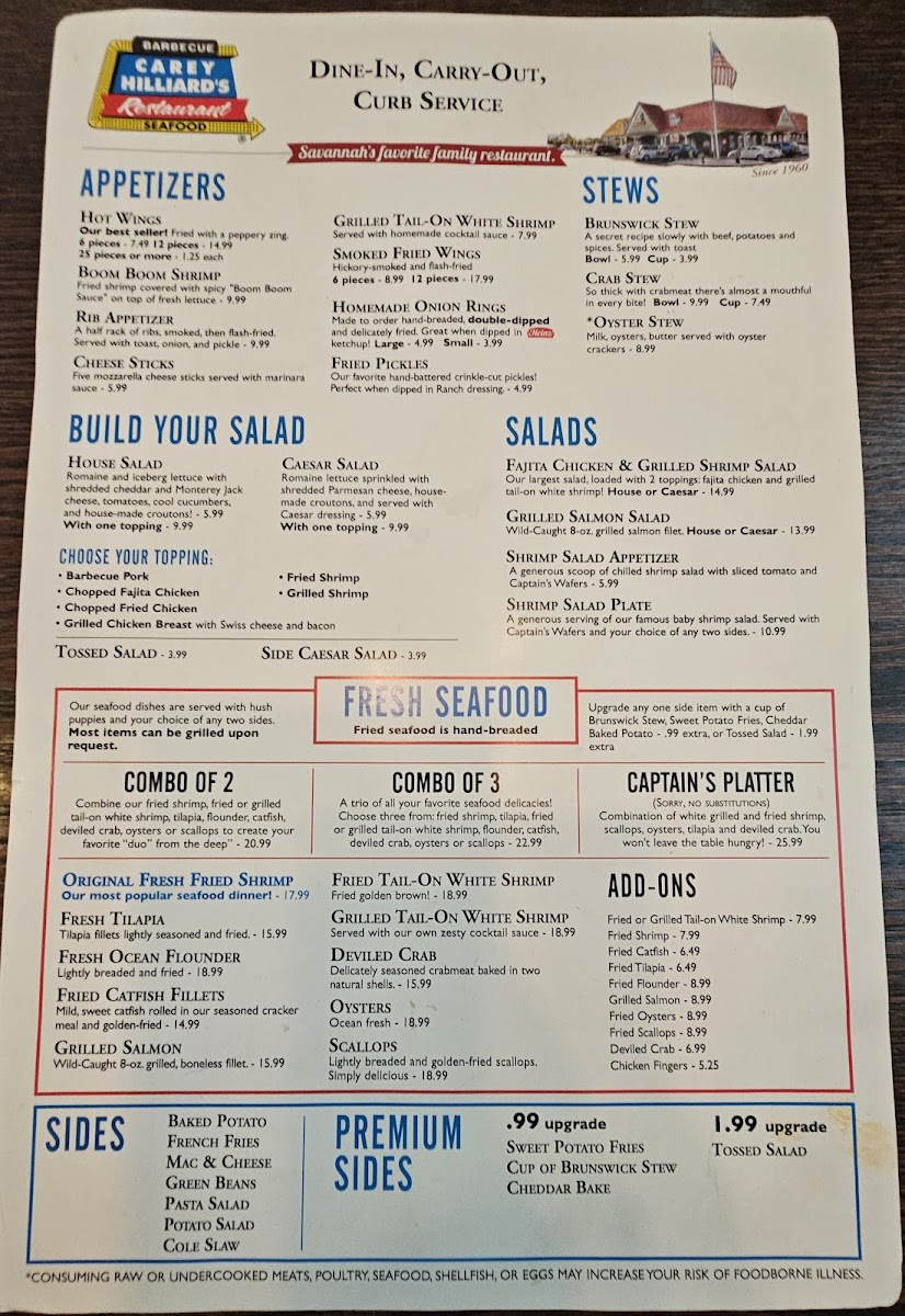 Carey Hilliard's Restaurant Menu - Image 5